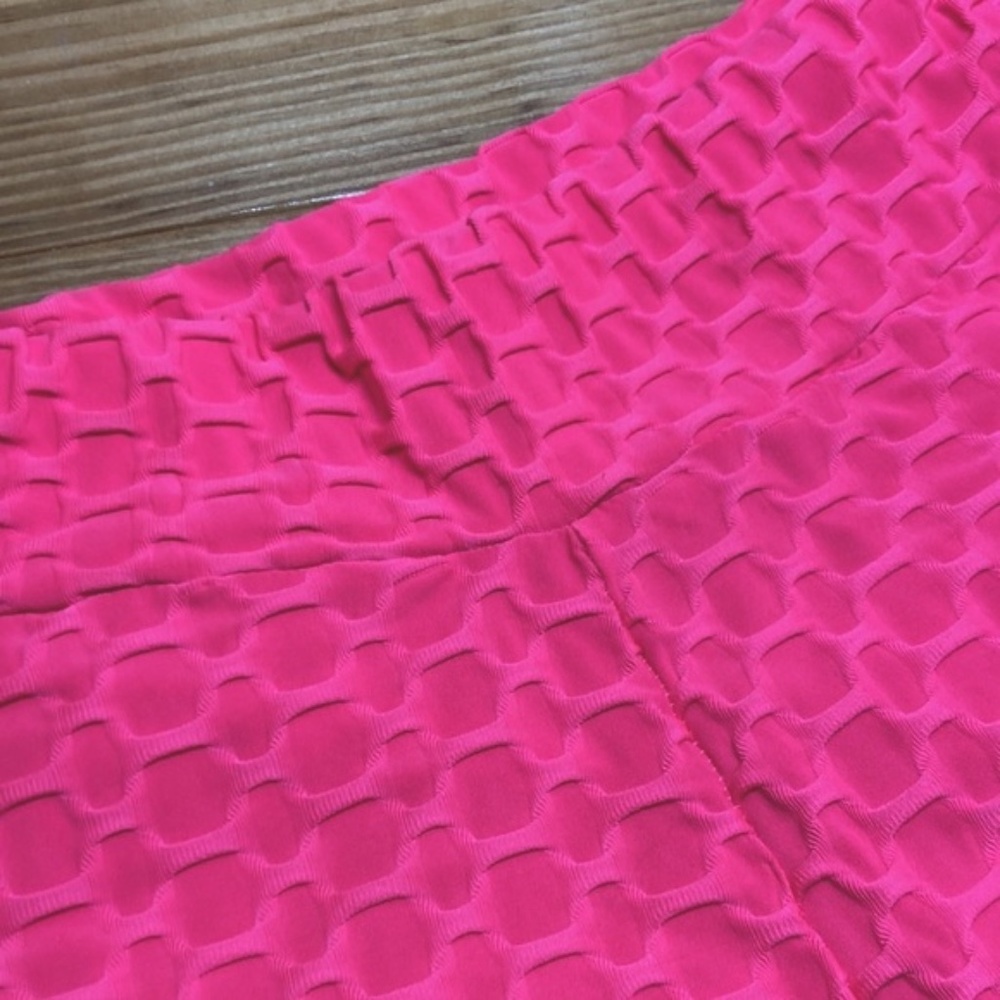 HOT PINK BRAZILIAN SCRUNCH LEGGINGS ANTI CELULITE - Picture 5 of 8